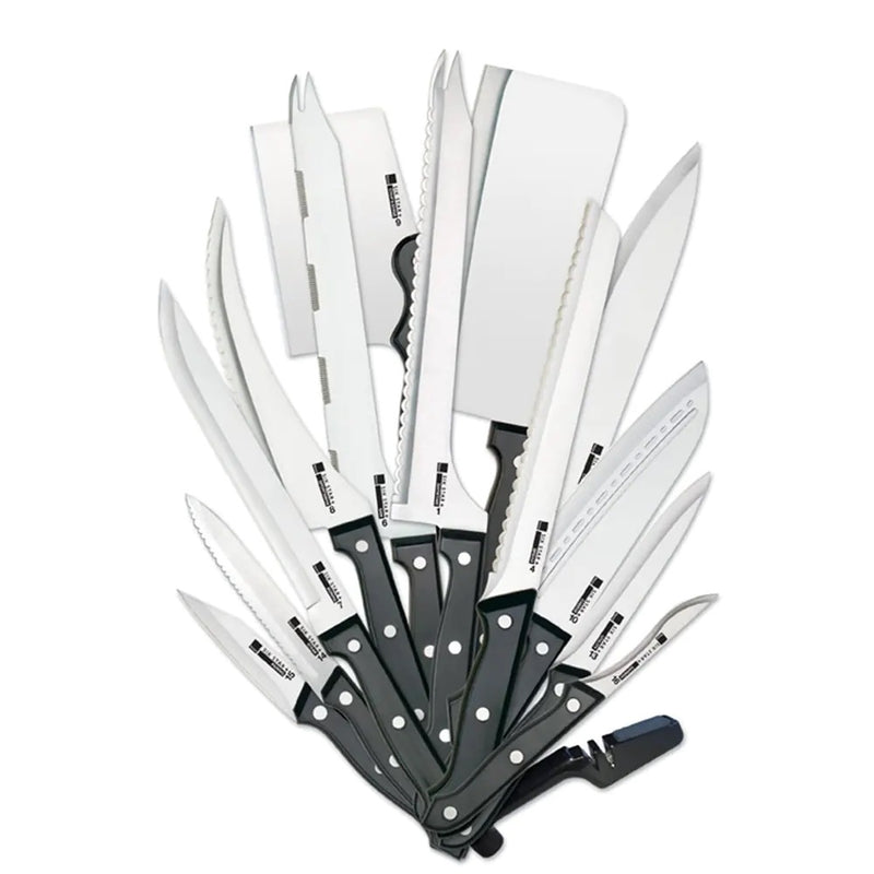 Ronco 20 Piece Knife Set, Full-Tang Handle, Professional Kitchen Knife Set