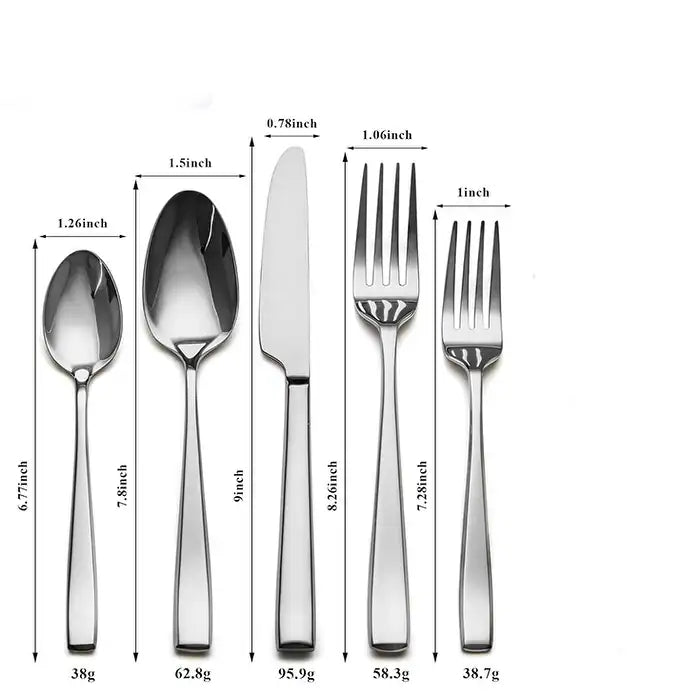 40 Piece Silverware, Premium Stainless Steel Cutlery Set