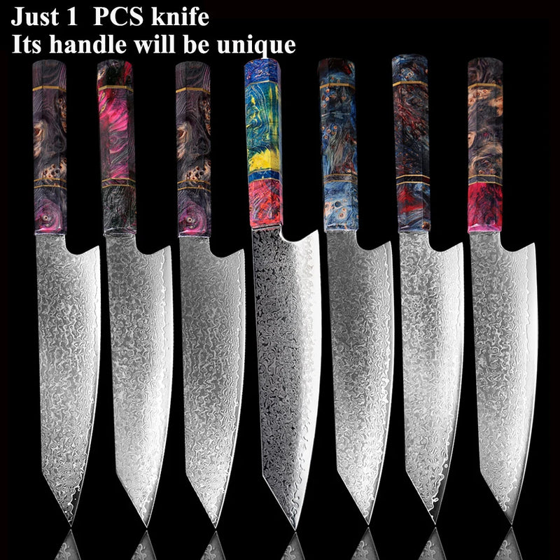 XITUO Damascus Chef Knife 8 Inch Japanese Knife Sharp Cleaver Solid Wood Handle Cooking Tool