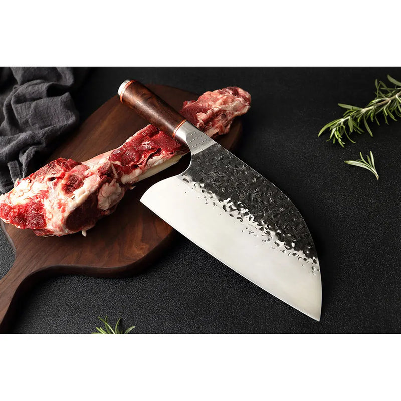 Stainless Steel Chef Knife Handmade Forged Cleaver Wide blade Professional Butcher Knife Utility