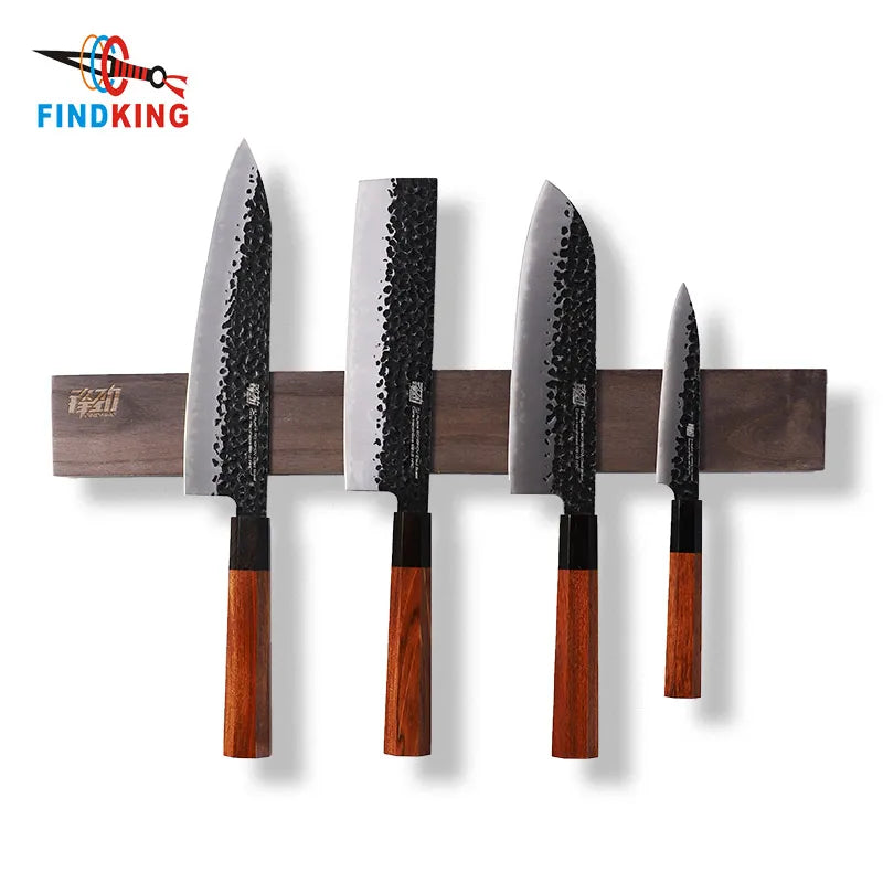 Powerful Magnetic Knife Strip Handmade Acacia Wood Knife Holder Wall Mount Block