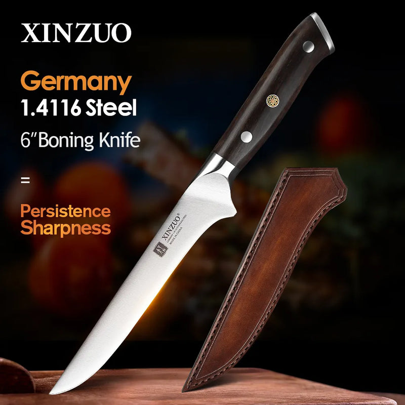 6" inch Kitchen Boning Knife Very Sharp Butcher Knife Stainless Steel Meat Fruit Vegetables Fish