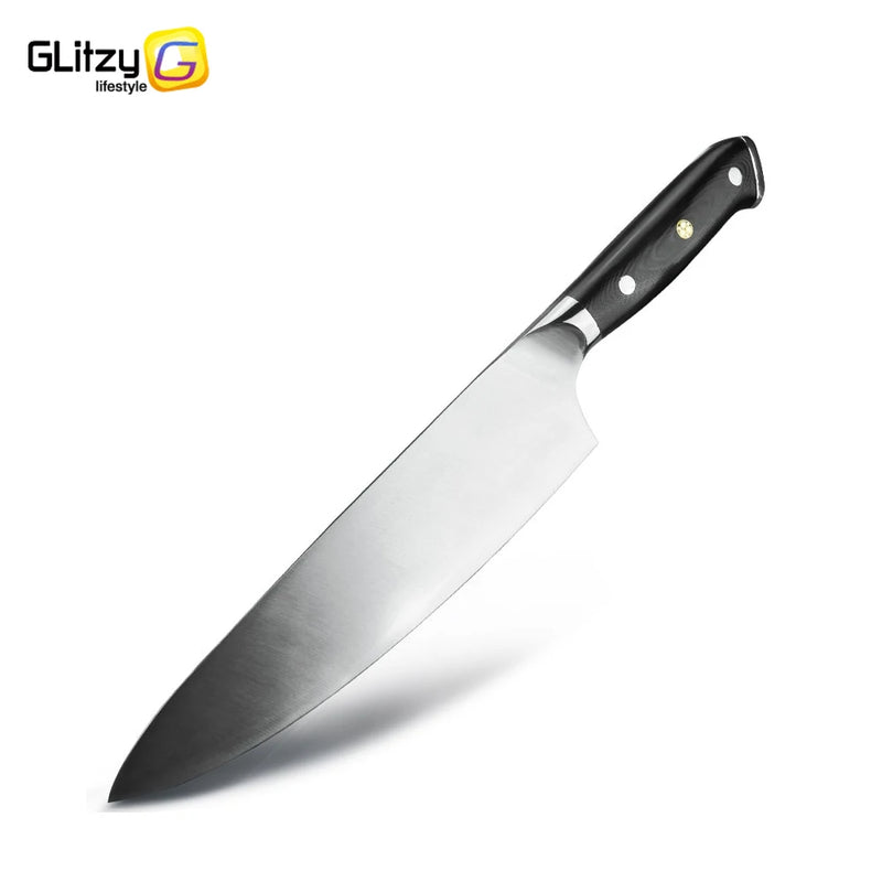 Kitchen Knives 7 inch Cleaver Chef Knife Full Tang Chopping Knife Veggie Slicer Frozen Meat Cutter