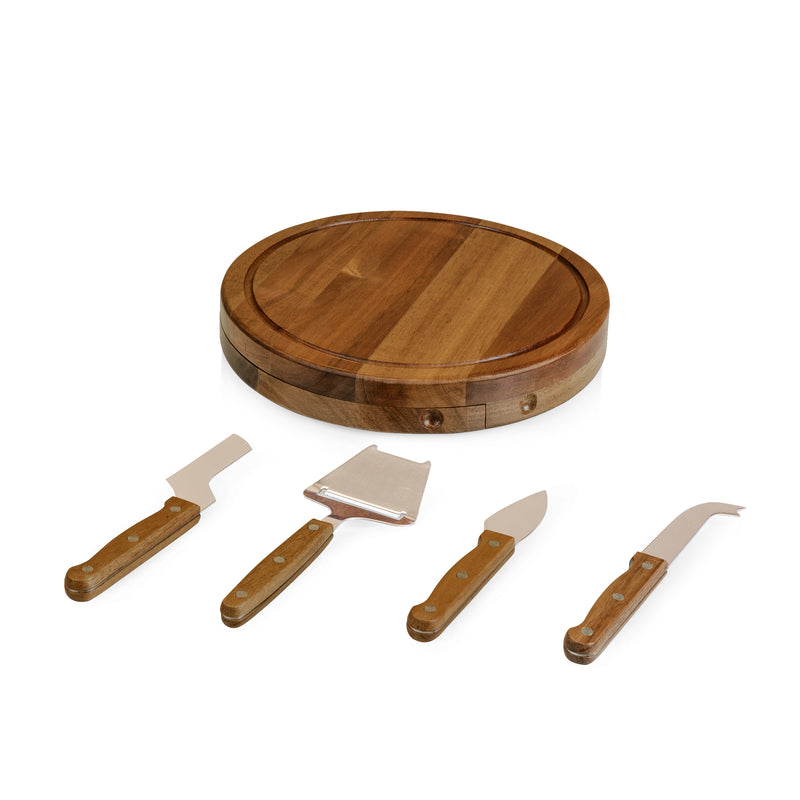 ACACIA CIRCO Cheese Cutting Board & Tools Set, (ACACIA WOOD)