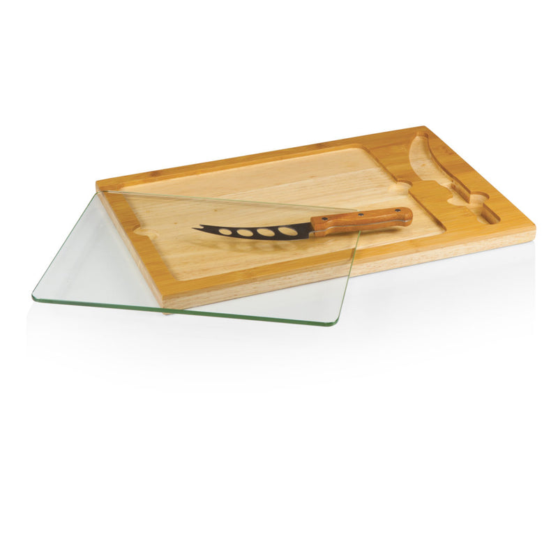 'Icon' Glass Top Serving Tray & Knife Set