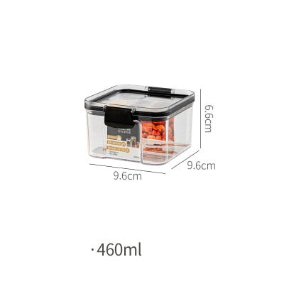 Food Storage Container Refrigerator Transparent Sealed With Lids Storage Kitchen Snack Storage Box