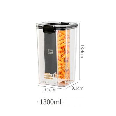 Food Storage Container Refrigerator Transparent Sealed With Lids Storage Kitchen Snack Storage Box