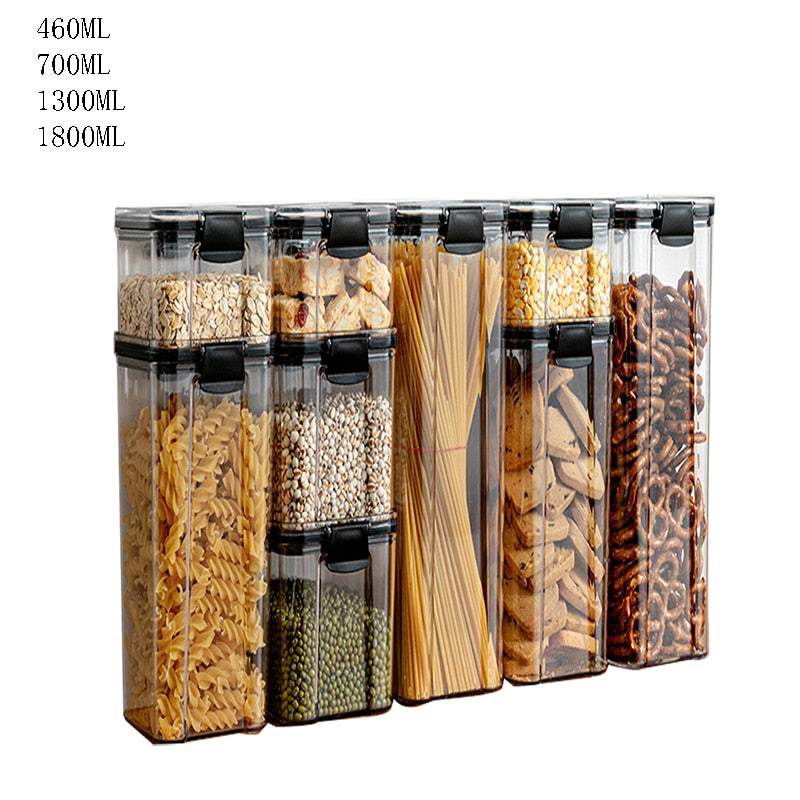 Food Storage Container Refrigerator Transparent Sealed With Lids Storage Kitchen Snack Storage Box