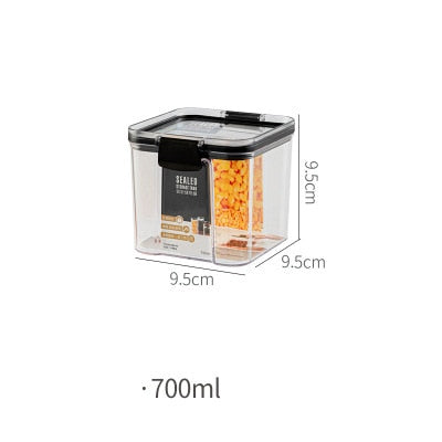 Food Storage Container Refrigerator Transparent Sealed With Lids Storage Kitchen Snack Storage Box