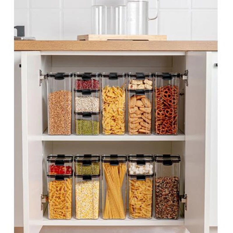 Food Storage Container Refrigerator Transparent Sealed With Lids Storage Kitchen Snack Storage Box